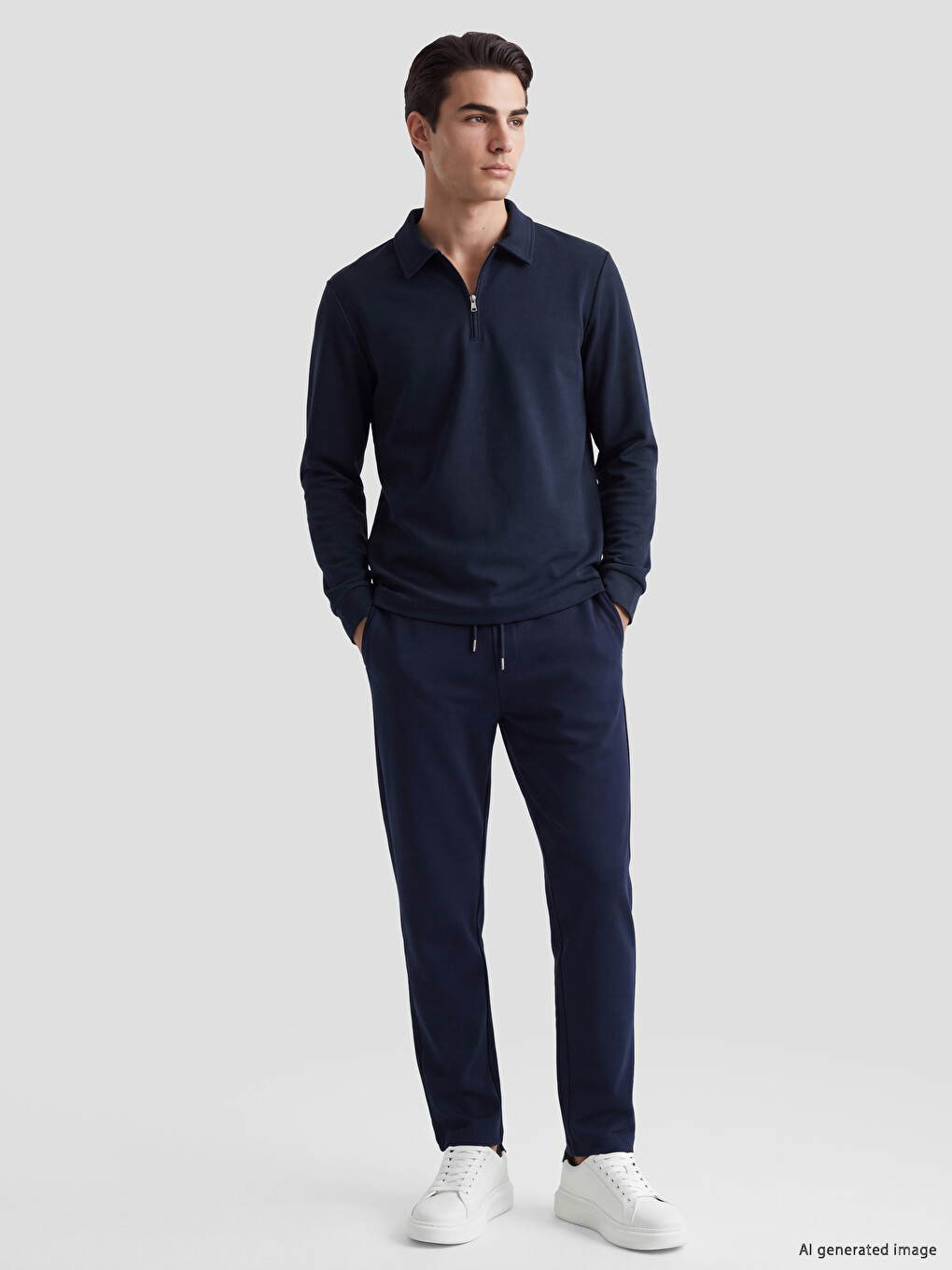Lacivert Regular Fit Erkek Eşofman Altı