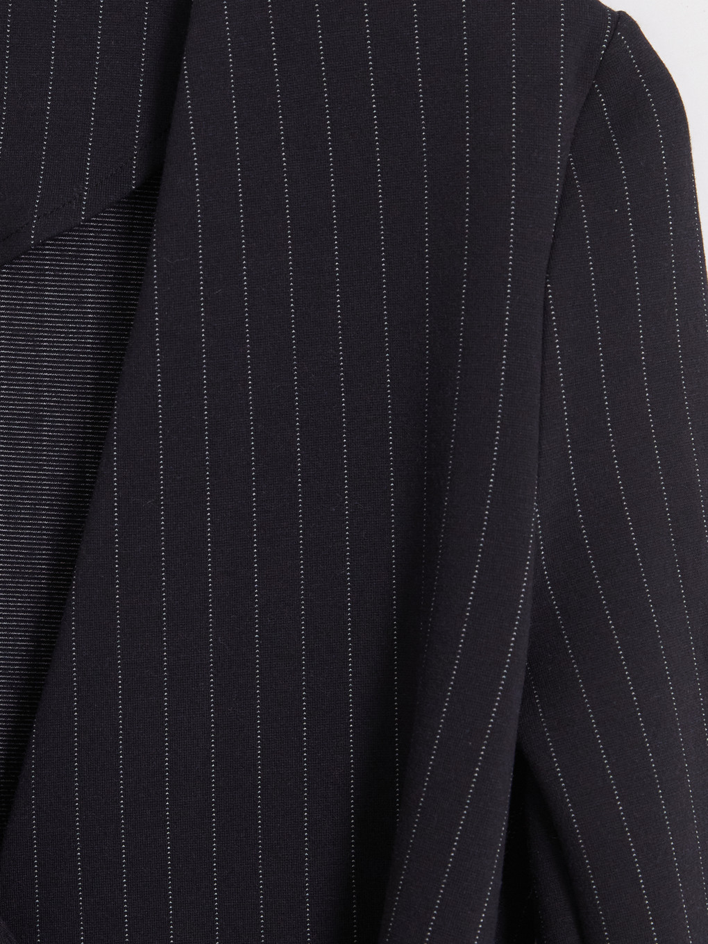 Lacivert Kruvaze Yaka Çizgili Kadın Blazer Ceket-6