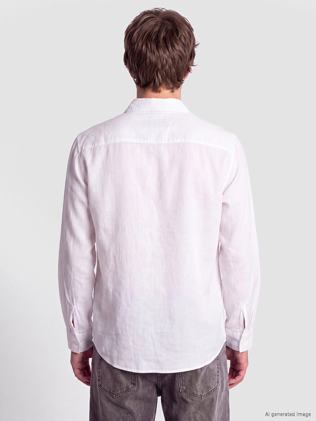 Regular Fit Poplin Men's Shirt-3