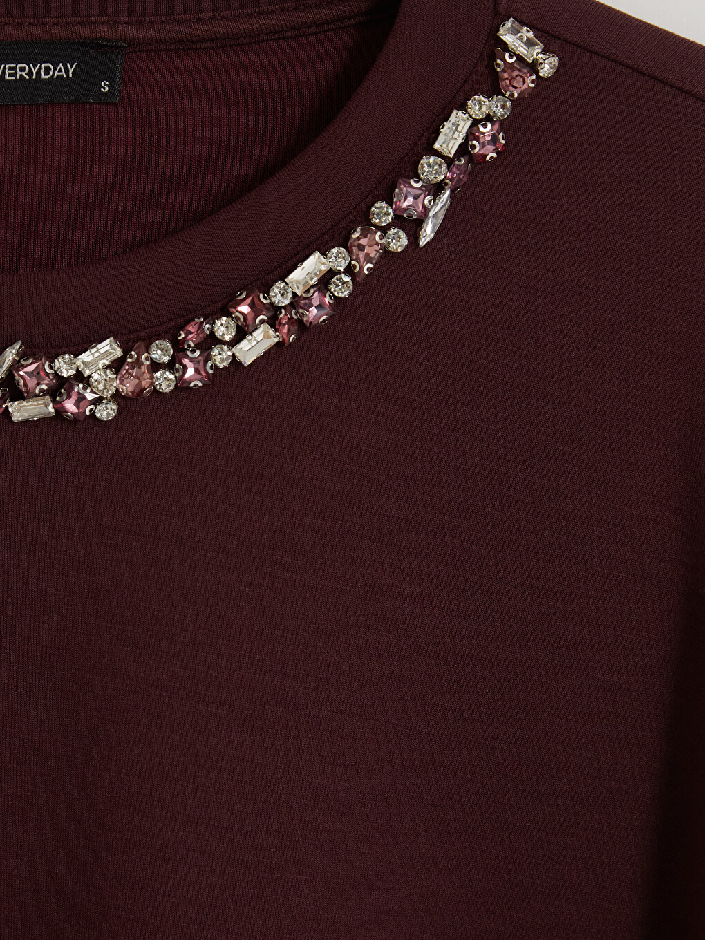 Soft Touch Rhinestone Oversize Women's Sweatshirt Tunic-6