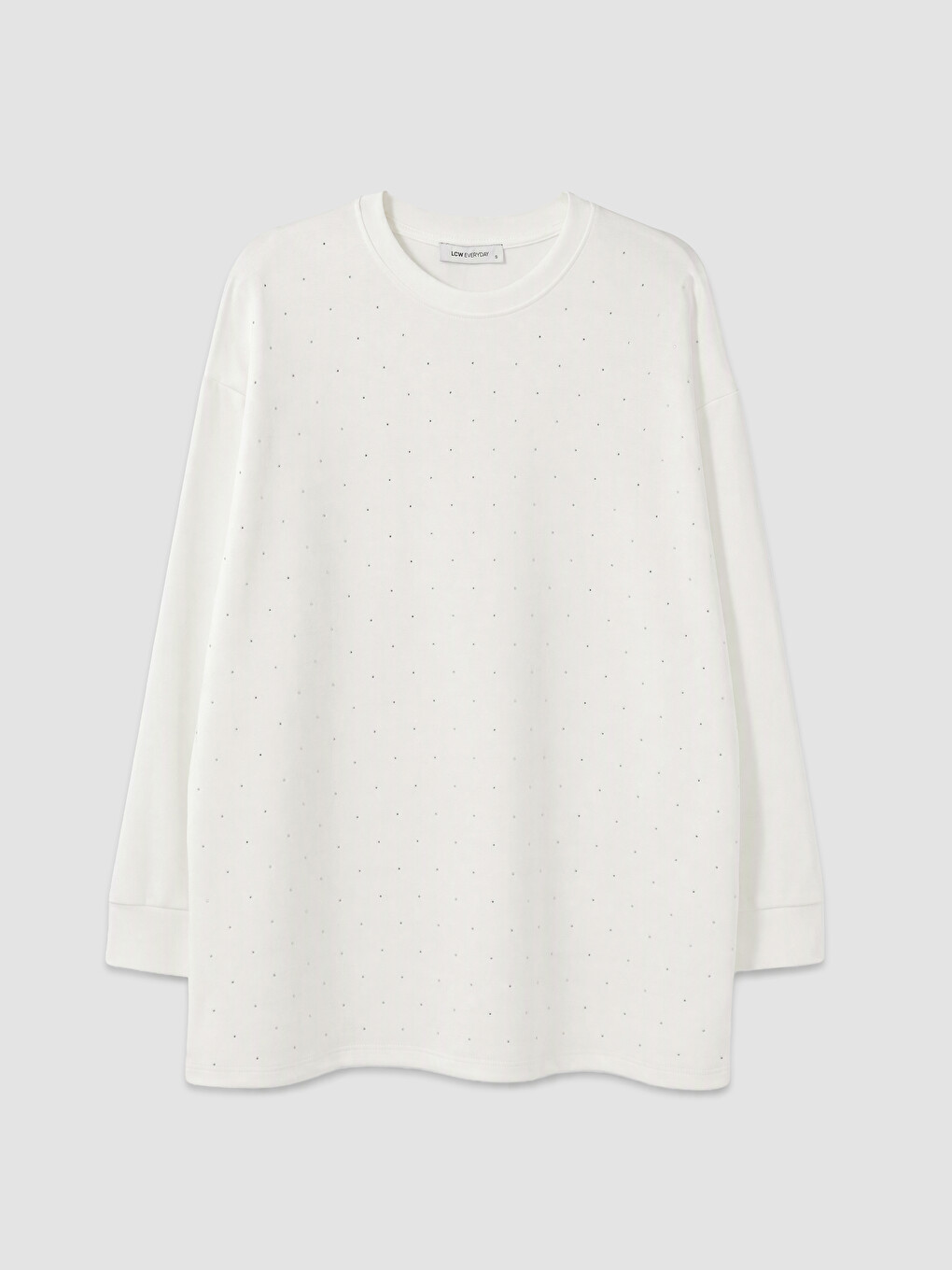 Woman White Sweatshirt Tunic