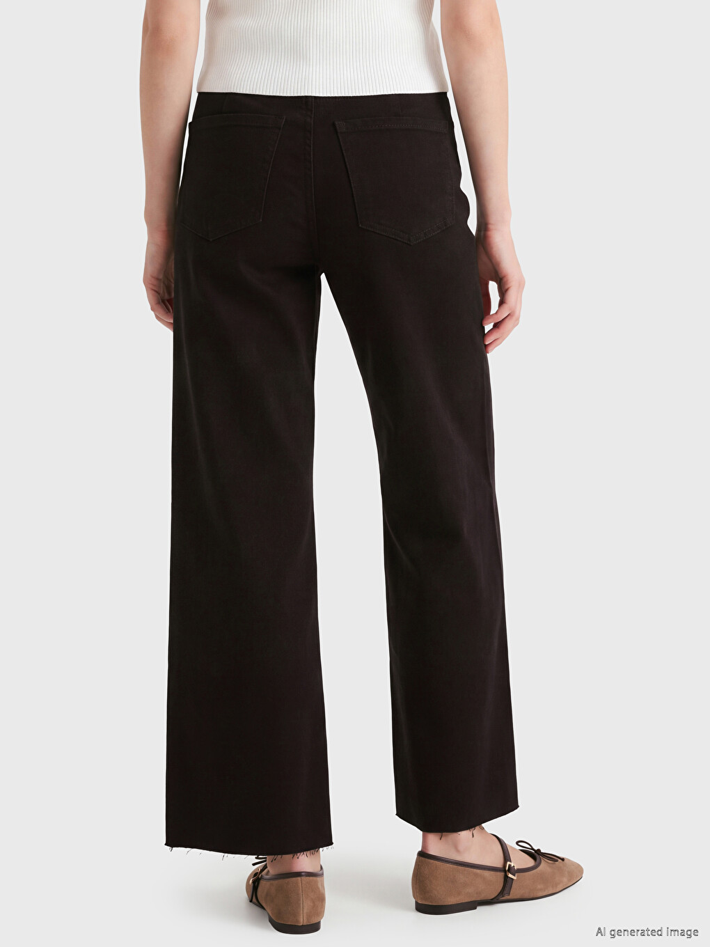 Kahverengi Wideleg Jean-3