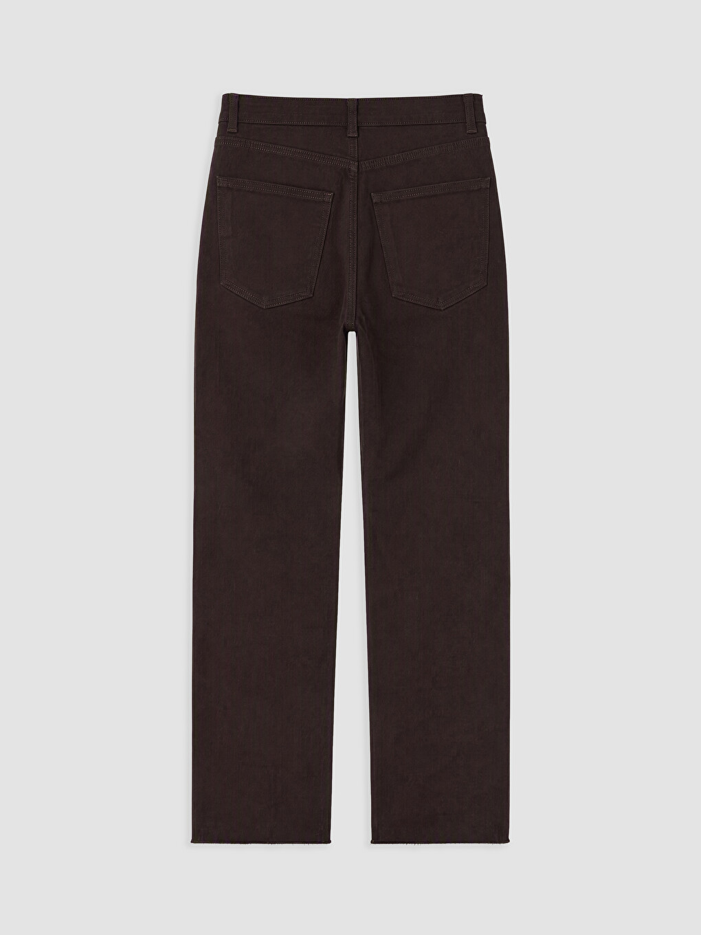 Kahverengi Crop Flare Kadın Jean Pantolon-1