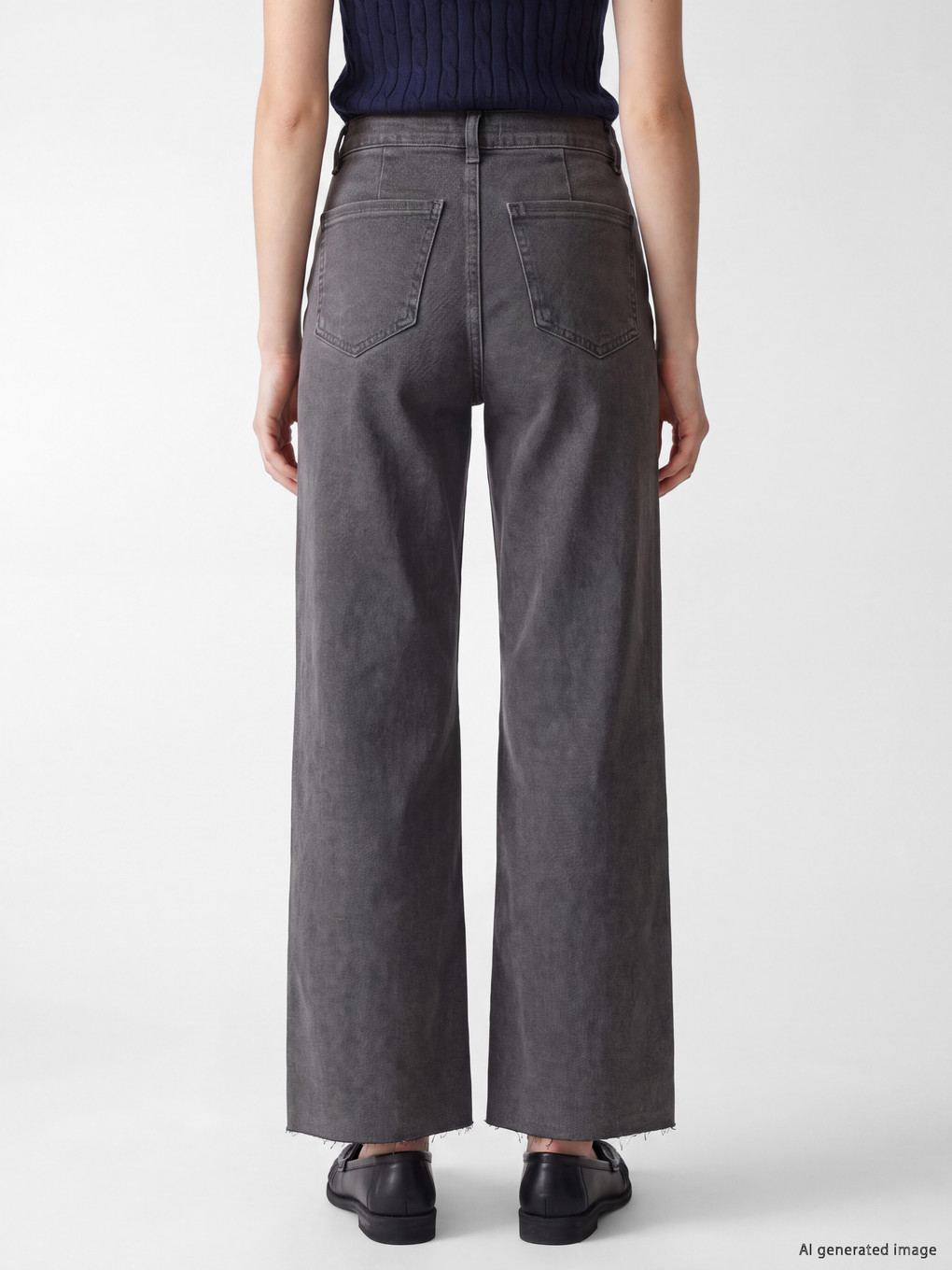 Siyah Wideleg Jean-3