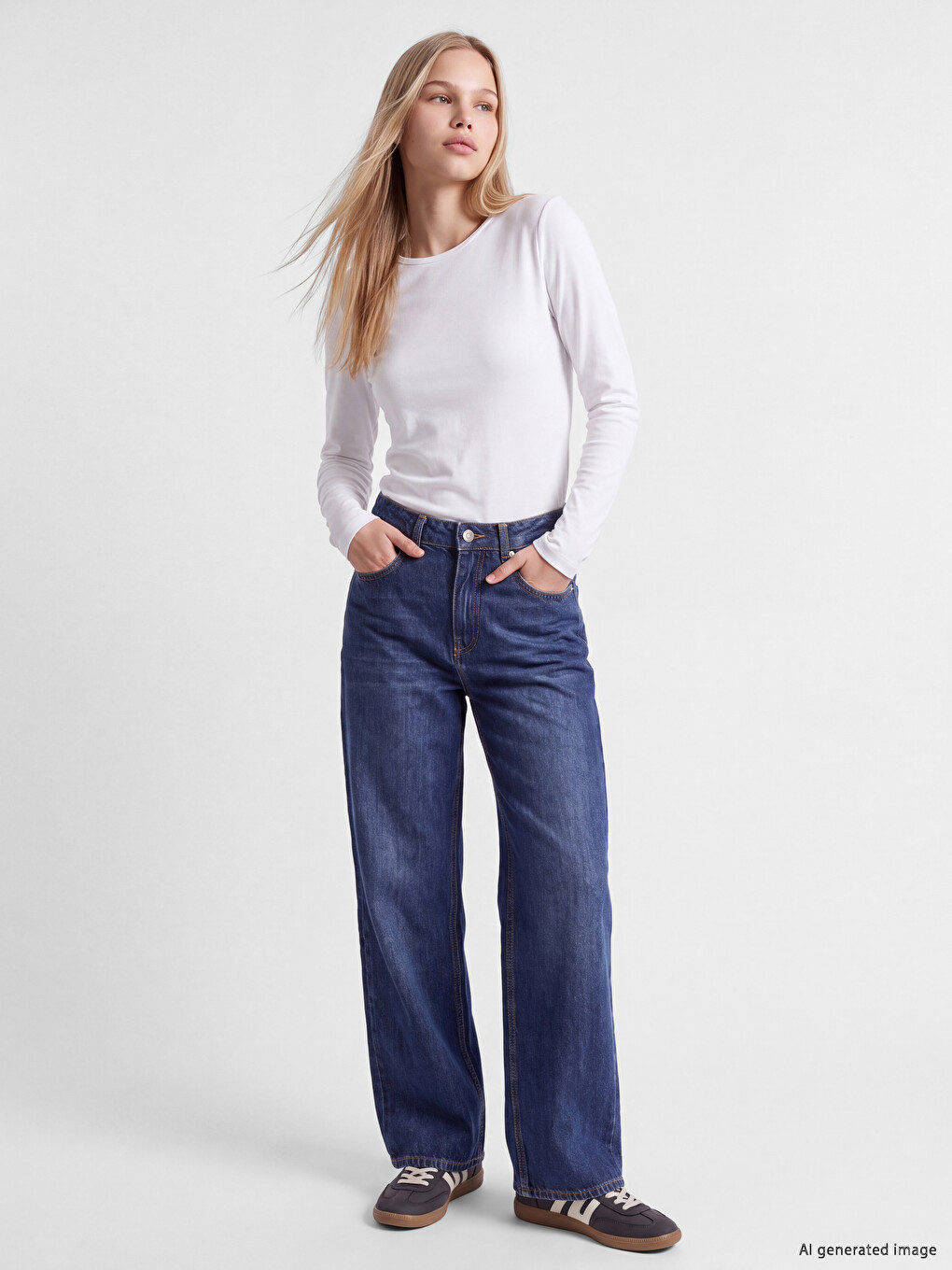Straight Fit Women's Jeans-1