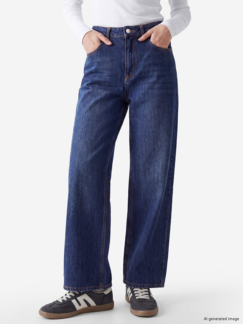 Straight Fit Women's Jeans-2