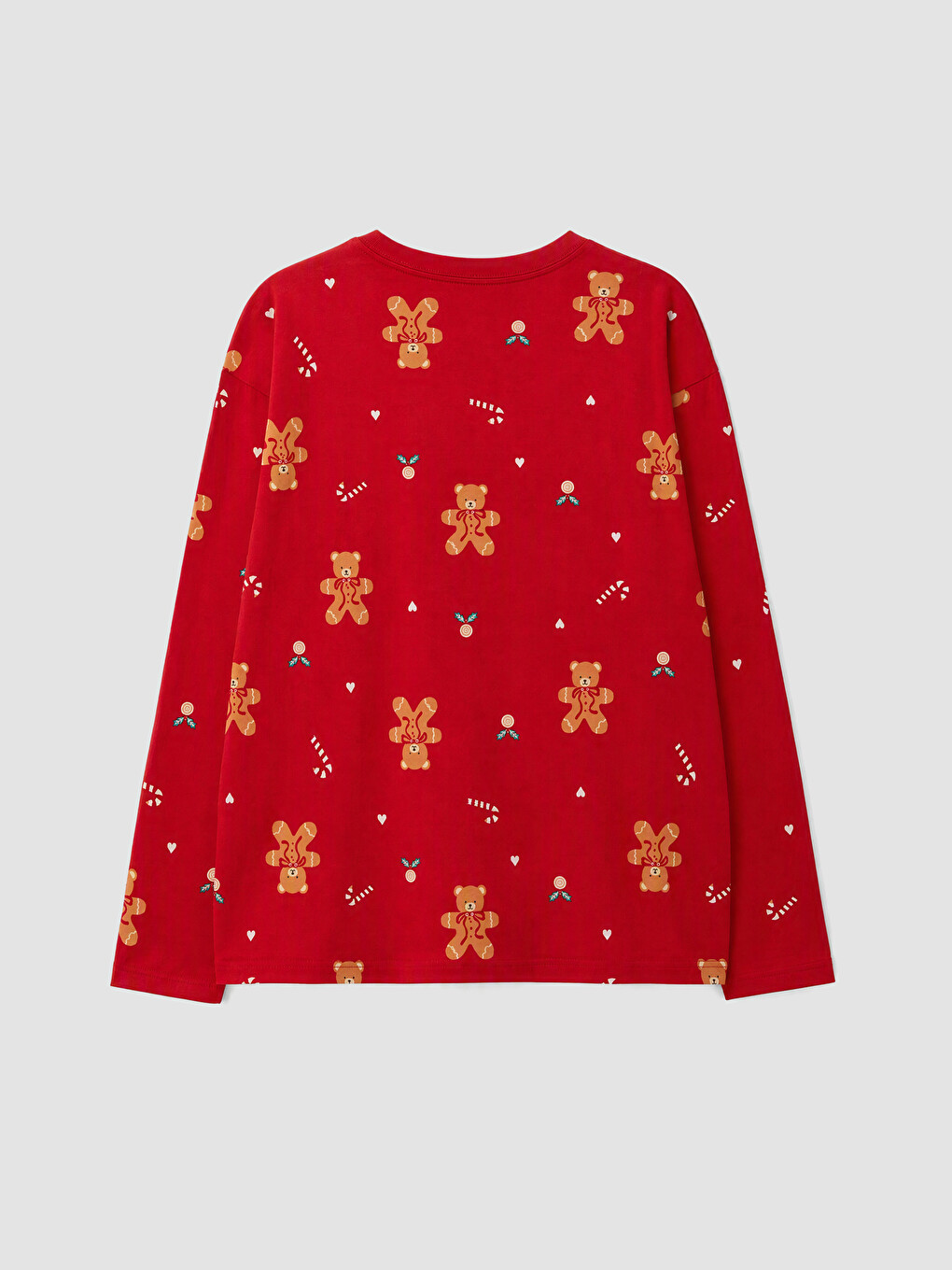 Kırmızı Baskılı Kız Çocuk Pijama Takım-3