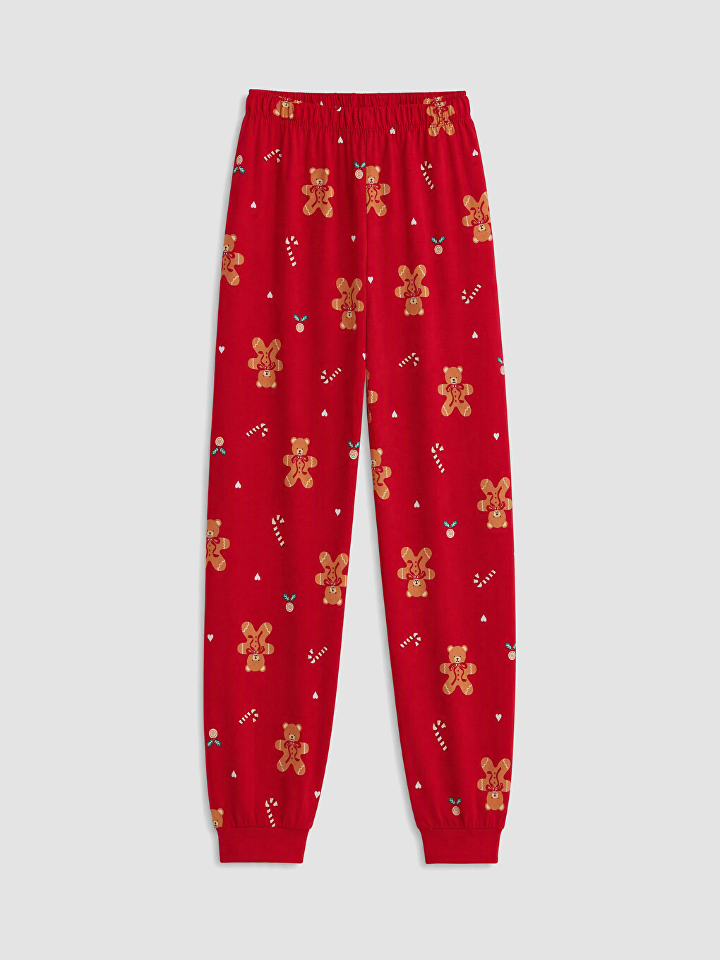 Kırmızı Baskılı Kız Çocuk Pijama Takım-4