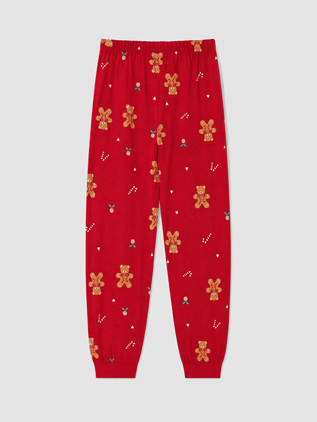 Kırmızı Baskılı Kız Çocuk Pijama Takım-6