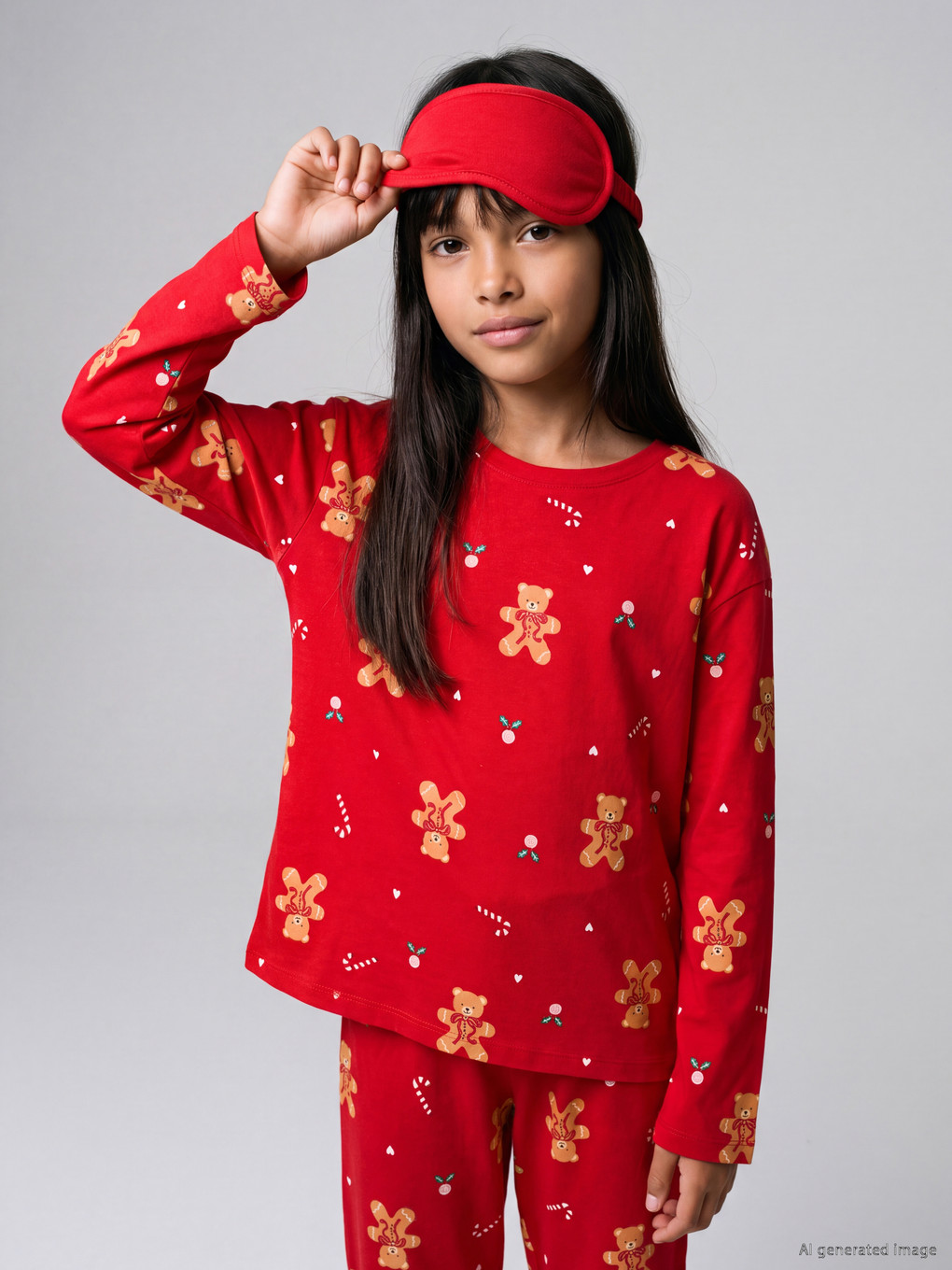 Printed Girls' Pyjamas Set-1