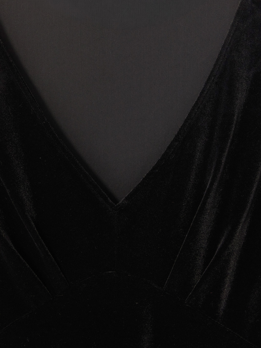 Fitted Waist Velvet Dress-2