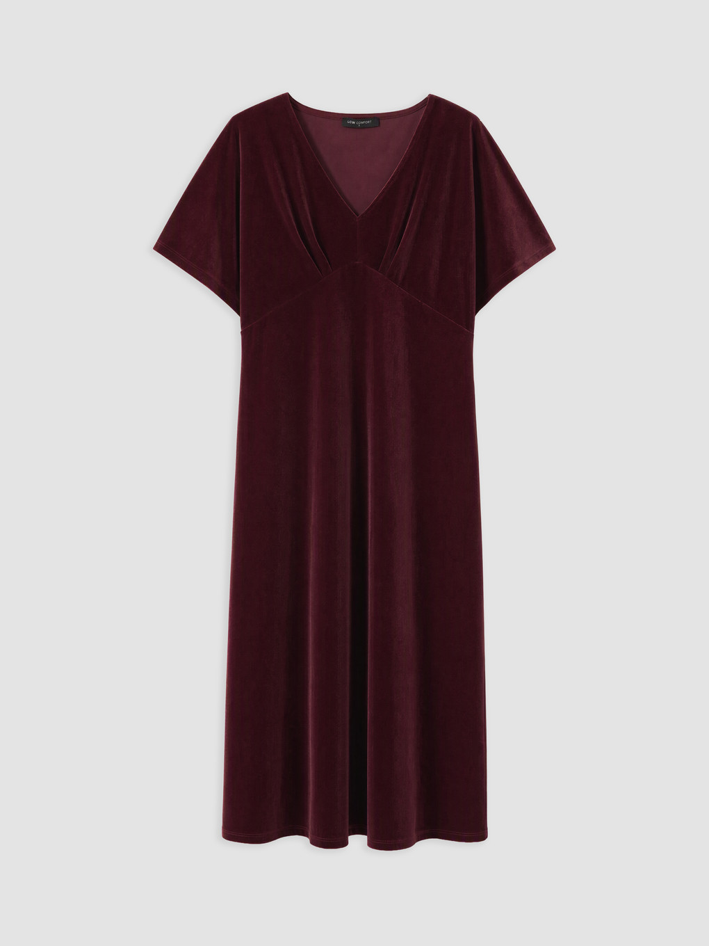 Fitted Waist Velvet Dress