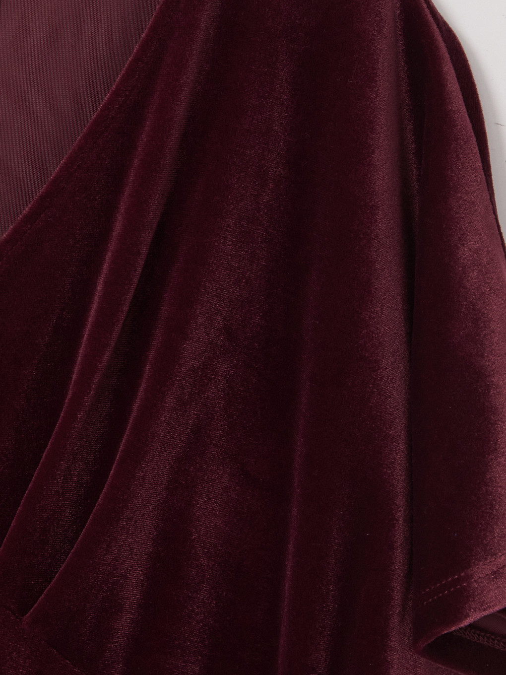 Fitted Waist Velvet Dress-2
