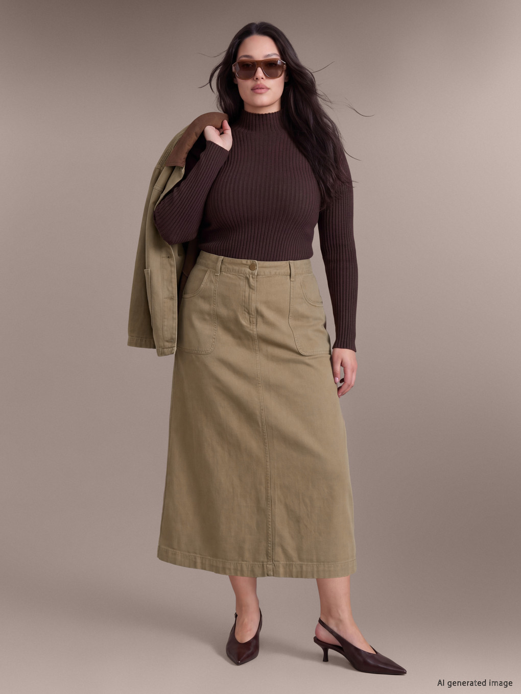 Plus Size Jean Skirt