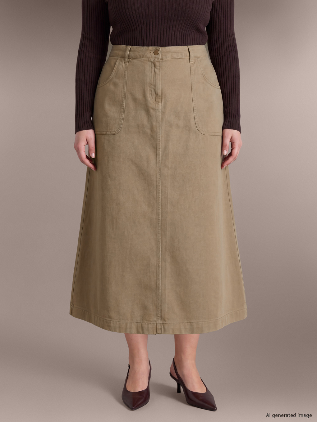 Plus Size Jean Skirt-1