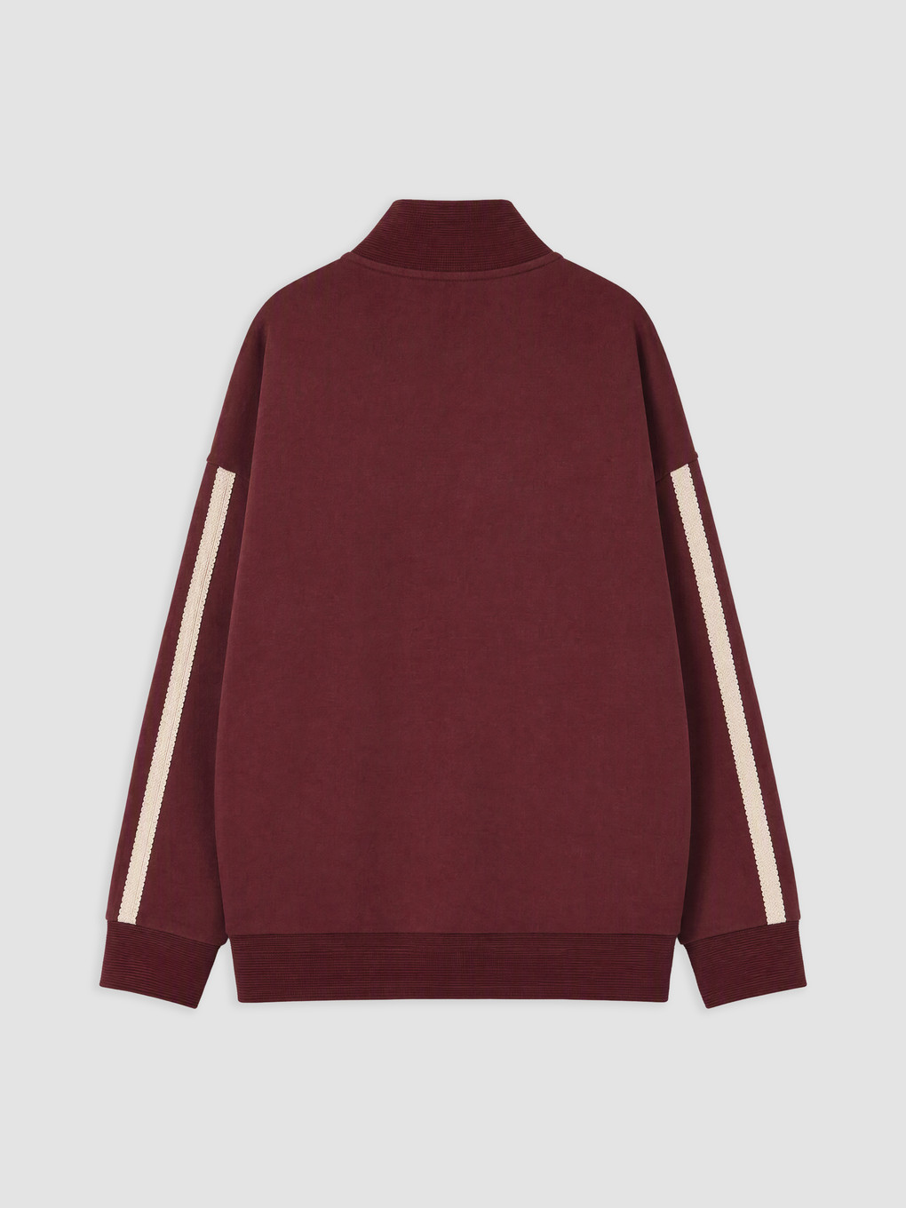 Bordo Kız Çocuk Kalın Fermuarlı Sweatshirt-1