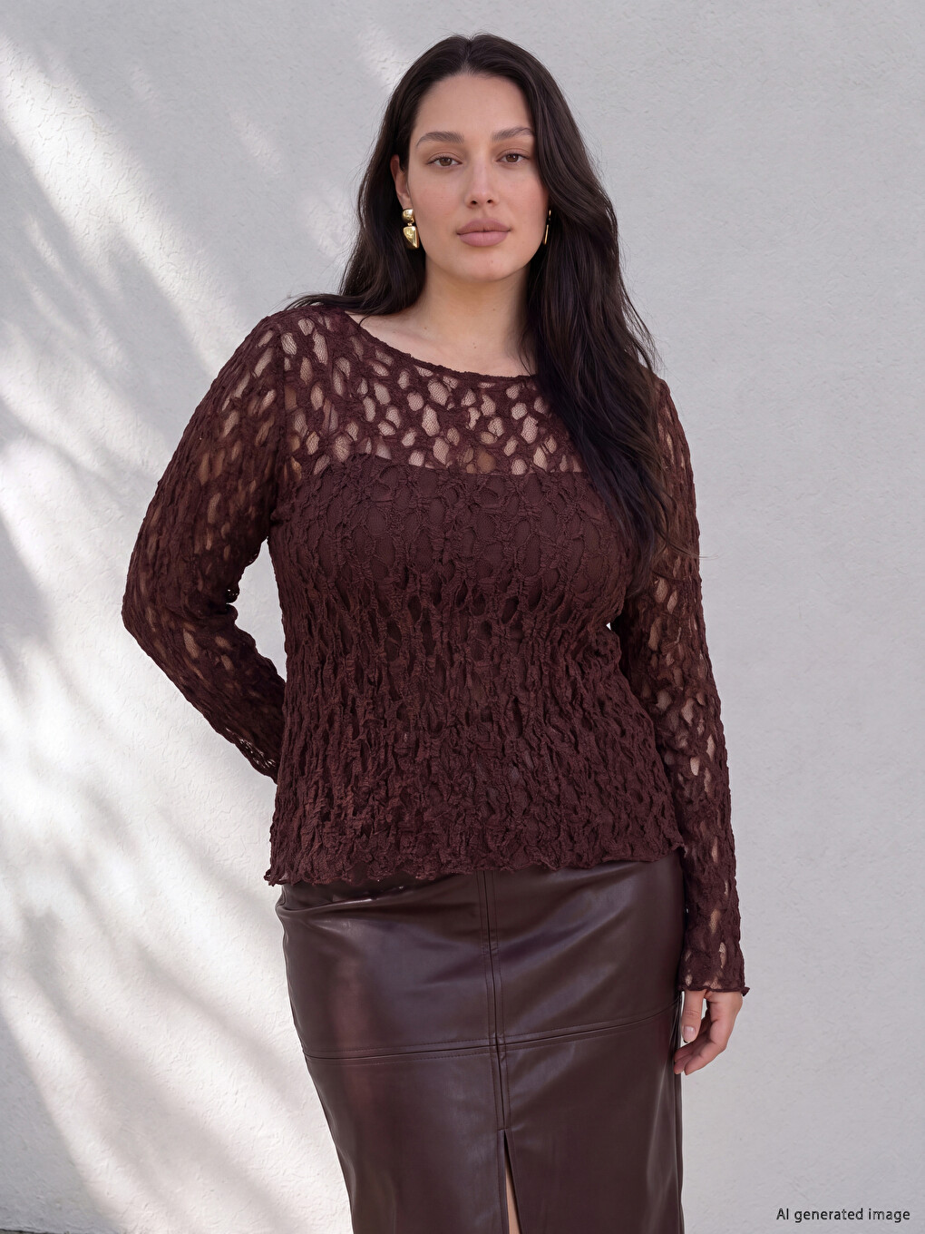 Woman Plum Blouse