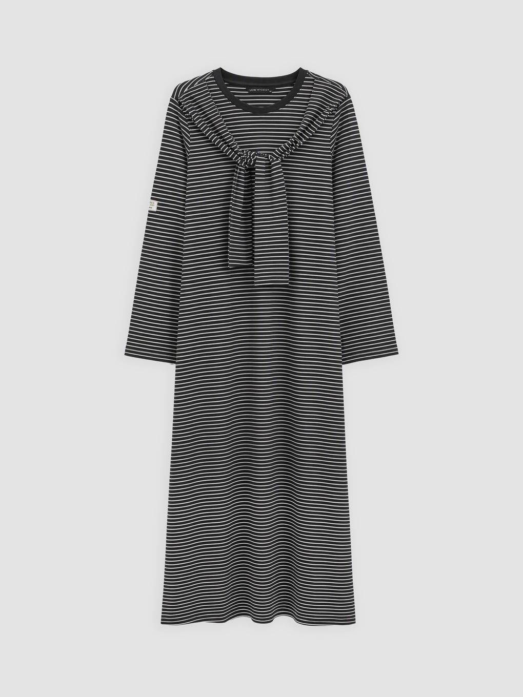 Tie-detail Striped Dress