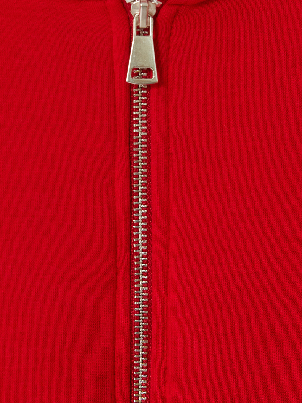 Kırmızı Büyük Beden Kadın Fermuarlı Sweatshirt-4