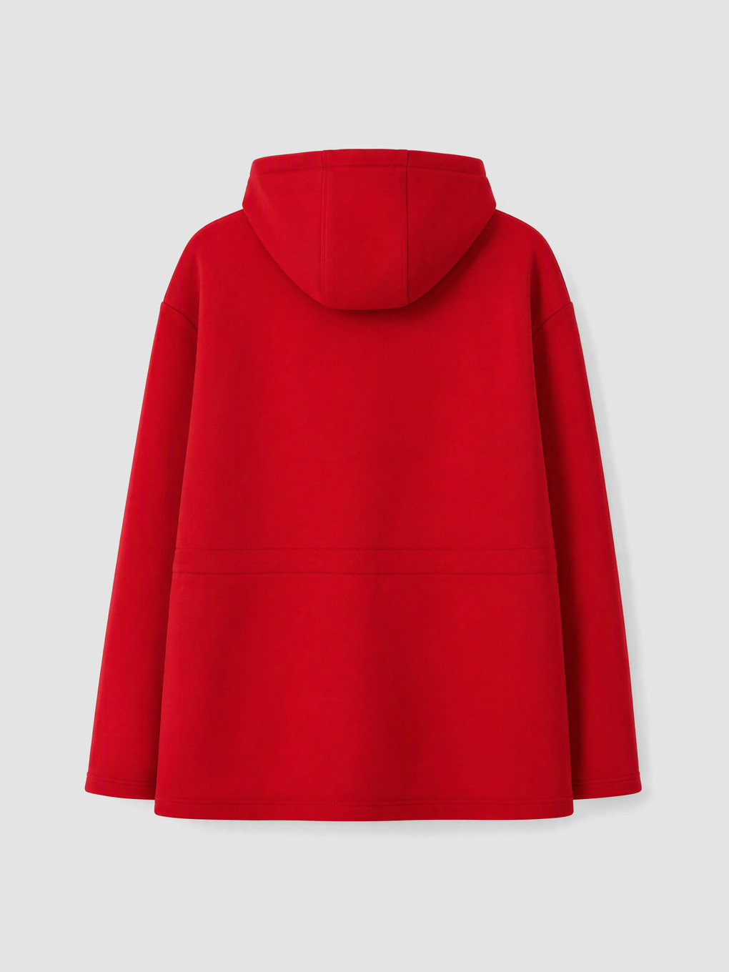 Kırmızı Büyük Beden Kadın Fermuarlı Sweatshirt-5