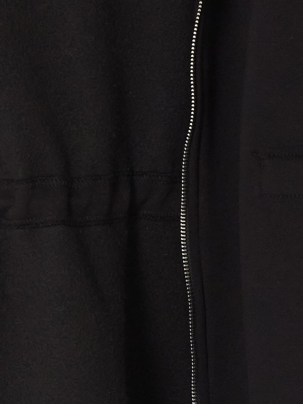 Siyah Büyük Beden Kadın Fermuarlı Sweatshirt-3