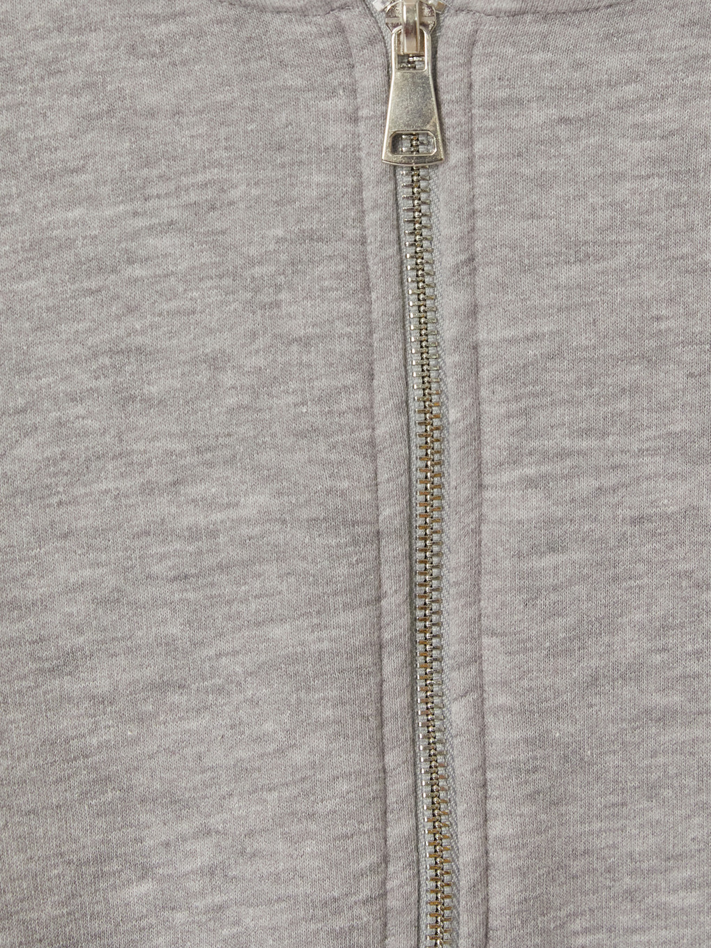 Gri Büyük Beden Kadın Fermuar Sweatshirt-4