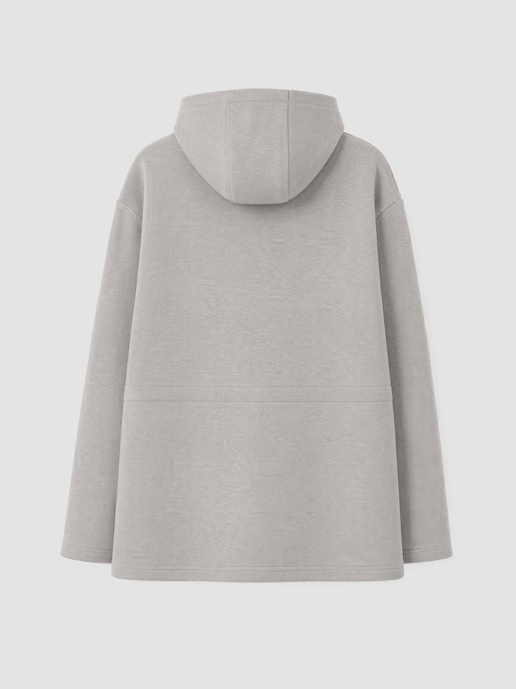 Gri Büyük Beden Kadın Fermuar Sweatshirt-5