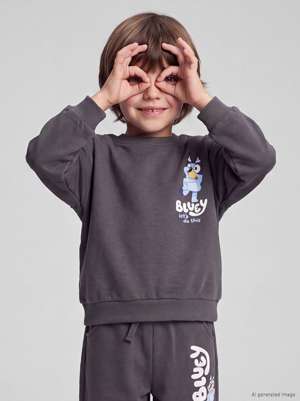 Bluey Printed Boys' Tracksuit Set-1