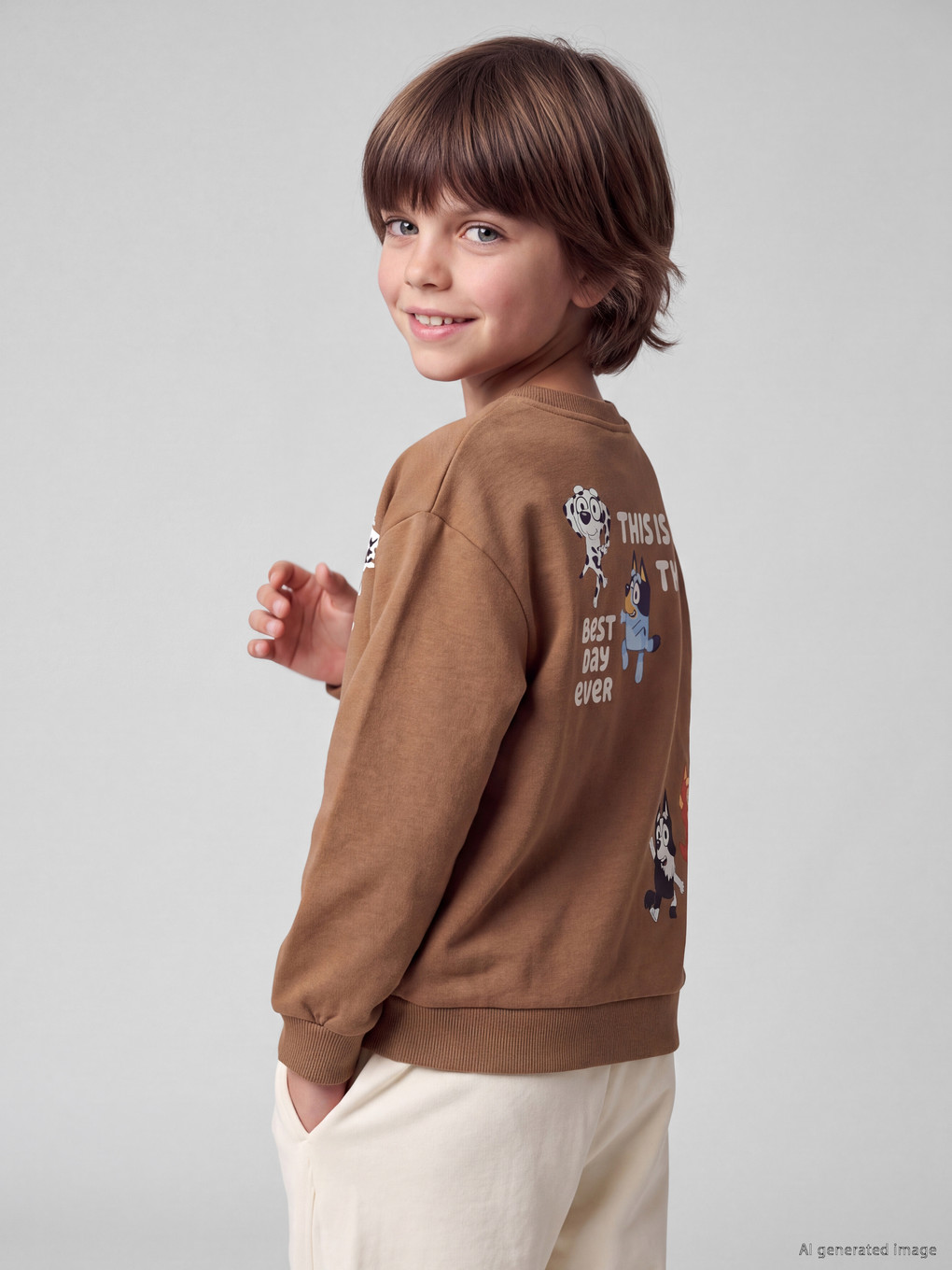 Bluey Printed Boys' Sweatshirt-1