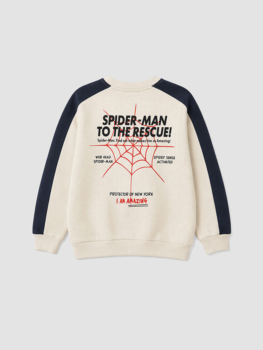 Beyaz Spider-man Baskılı Erkek Çocuk Kalın Eşofman Takım-4