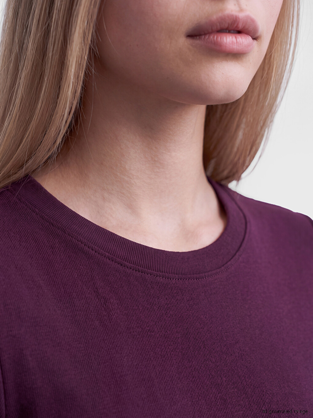 Crew Neck Modal Blended Women's T-shirt-2