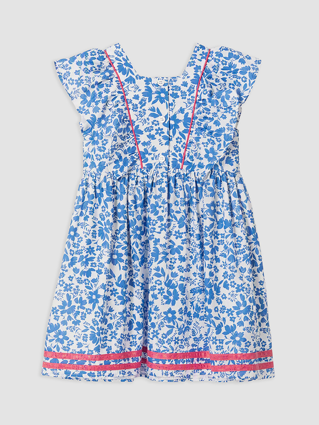 Floral Frilled Girls' Dress-1