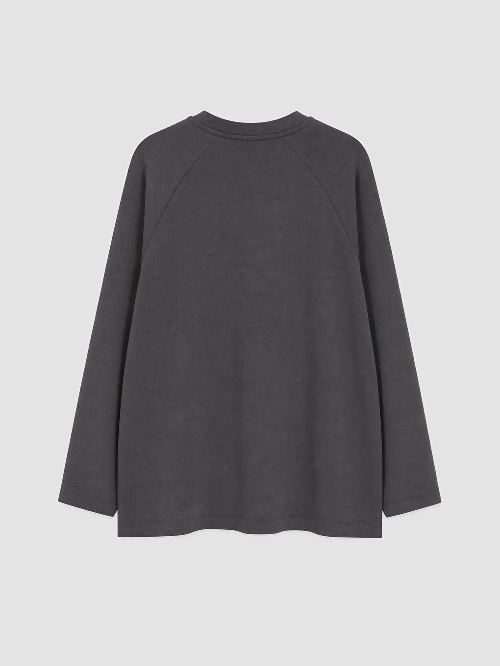 Antrasit Soft Touch Oversize Kadın Sweatshirt Tunik-2