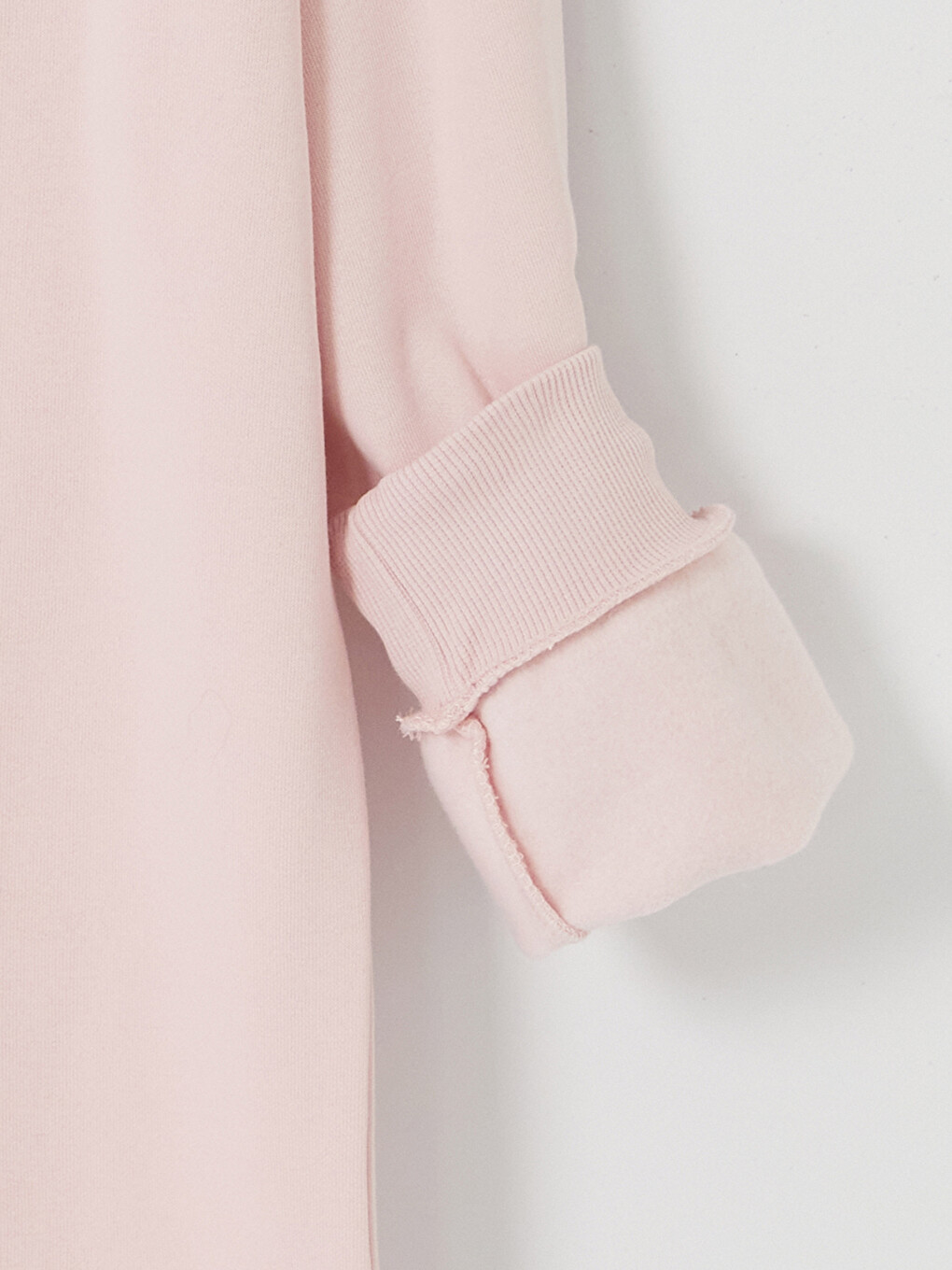 Pembe Kadın Kalın Sweatshirt Tunik-3