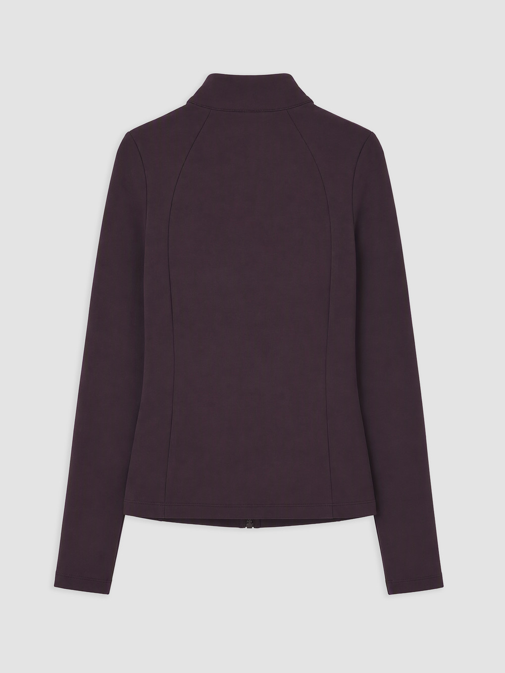 Mürdüm Dik Yaka Kadın Fermuarlı Sweatshirt-1