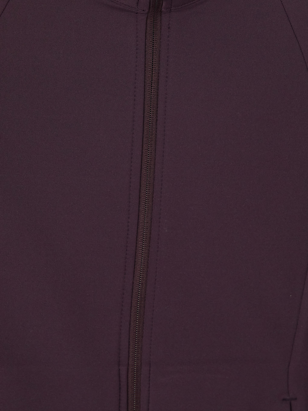 Mürdüm Dik Yaka Kadın Fermuarlı Sweatshirt-2