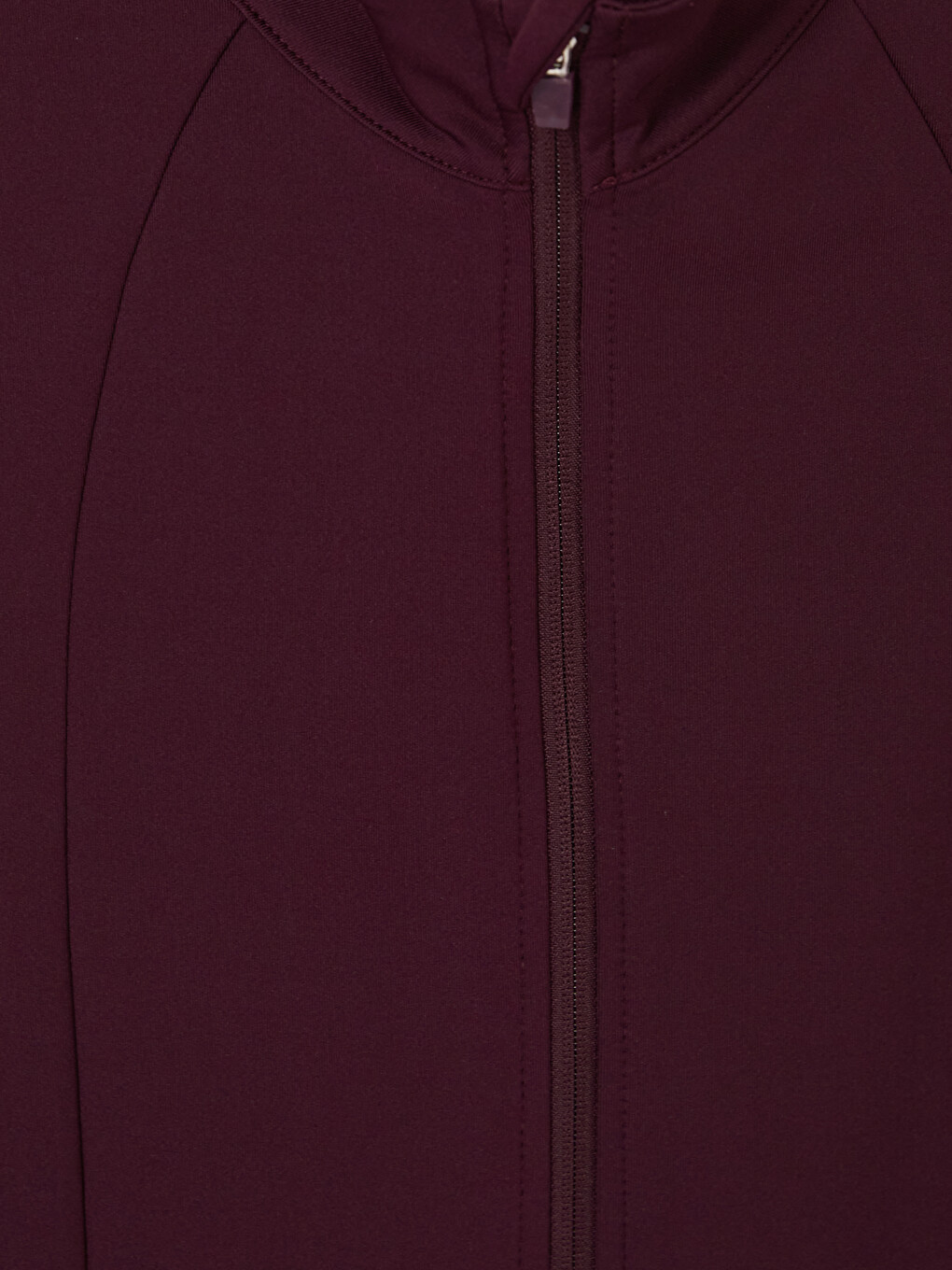 Mürdüm Dik Yaka Kadın Fermuarlı Sweatshirt-2