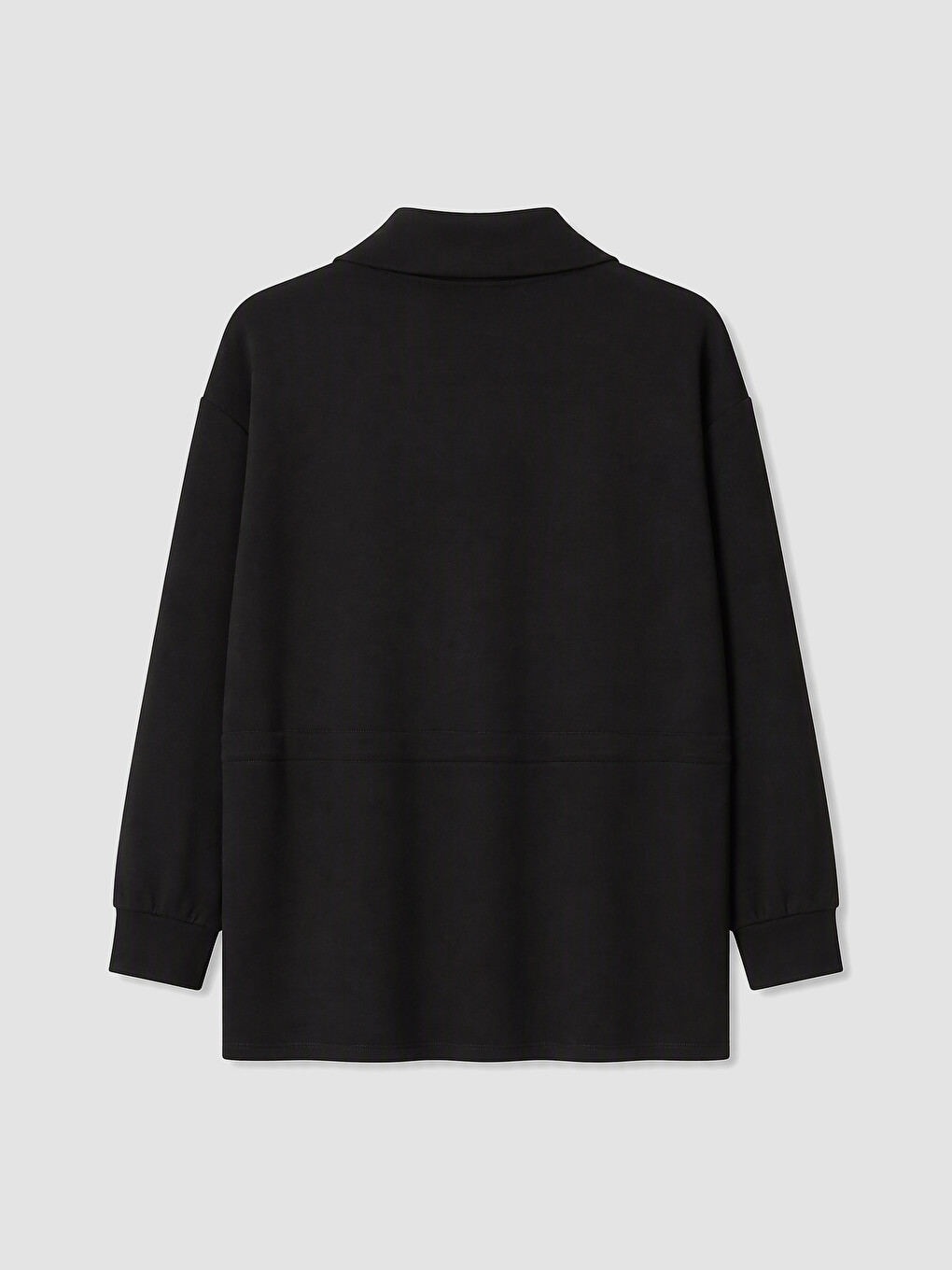 Woman Black Sweatshirt Tunic-2