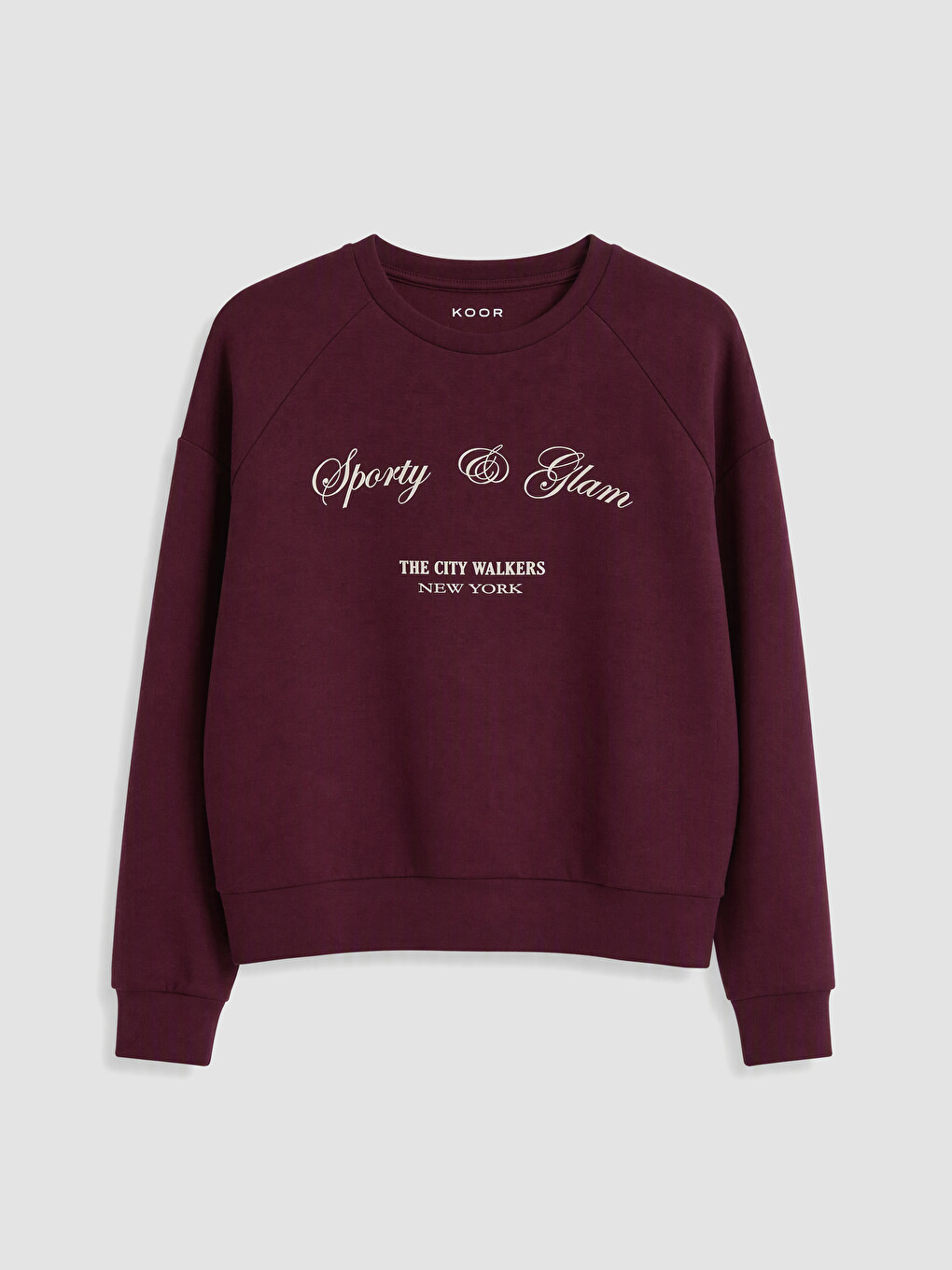 Mürdüm Oversize Soft Touch Kadın Sweatshirt