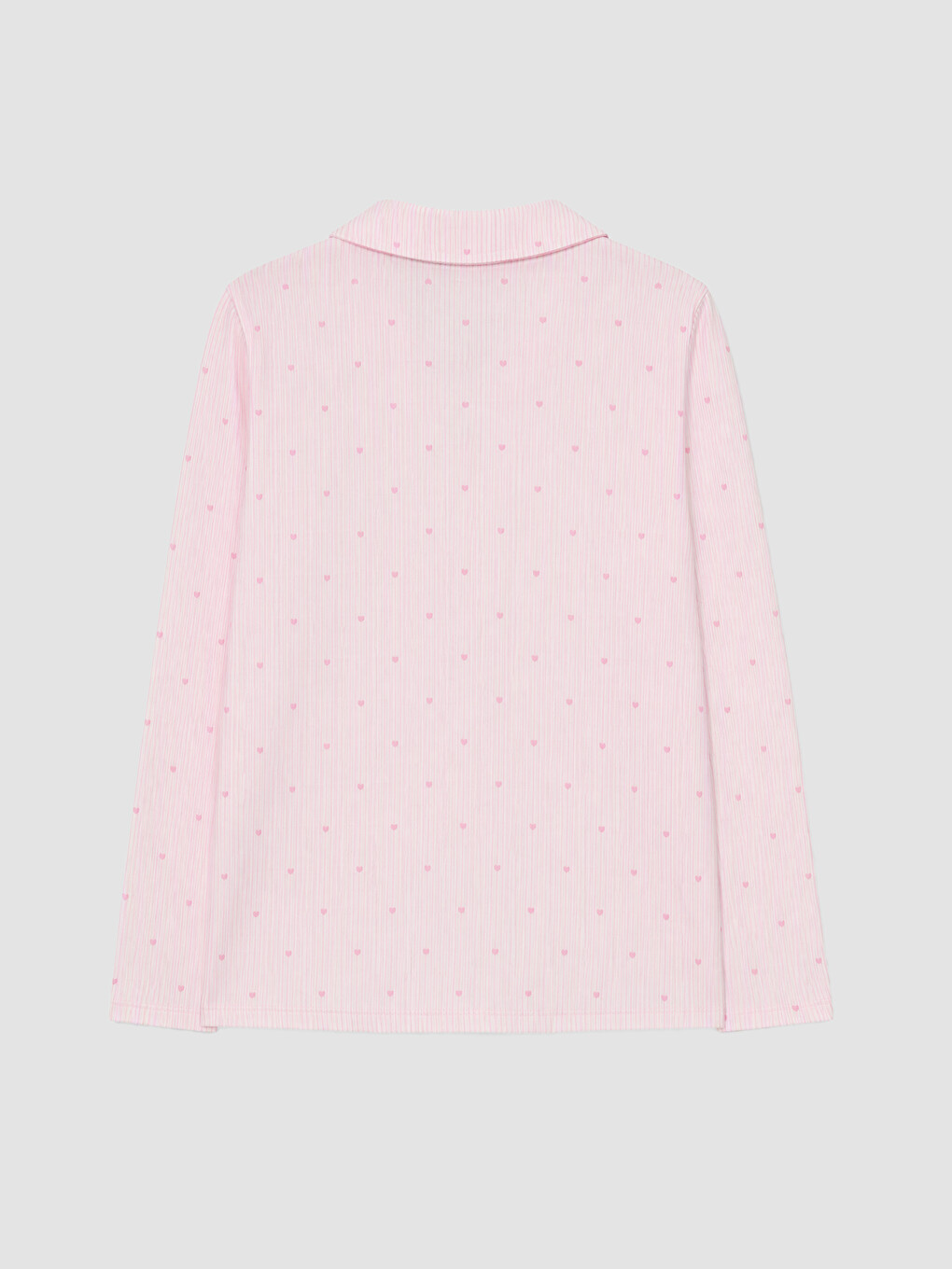 Pembe Gömlek Yaka Kız Çocuk Pijama Takım-3
