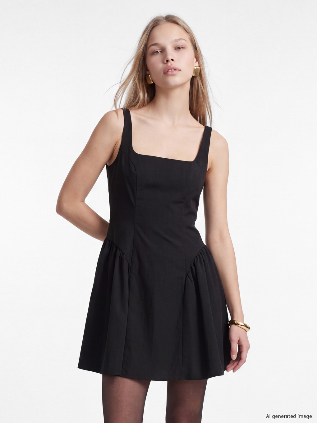 Square Neck Mini Dress