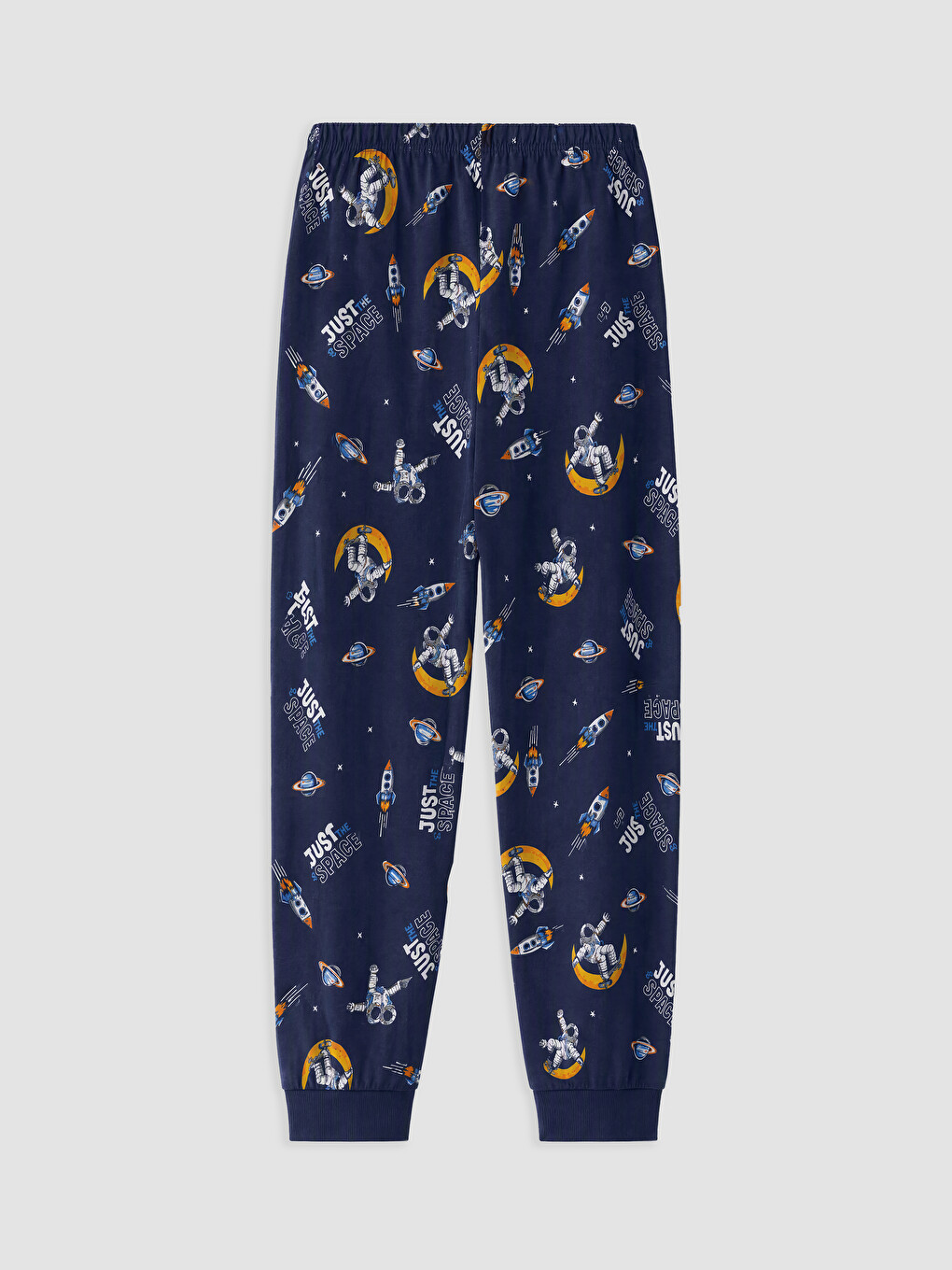 Lacivert Bisiklet Yaka Erkek Çocuk Pijama Takım-6