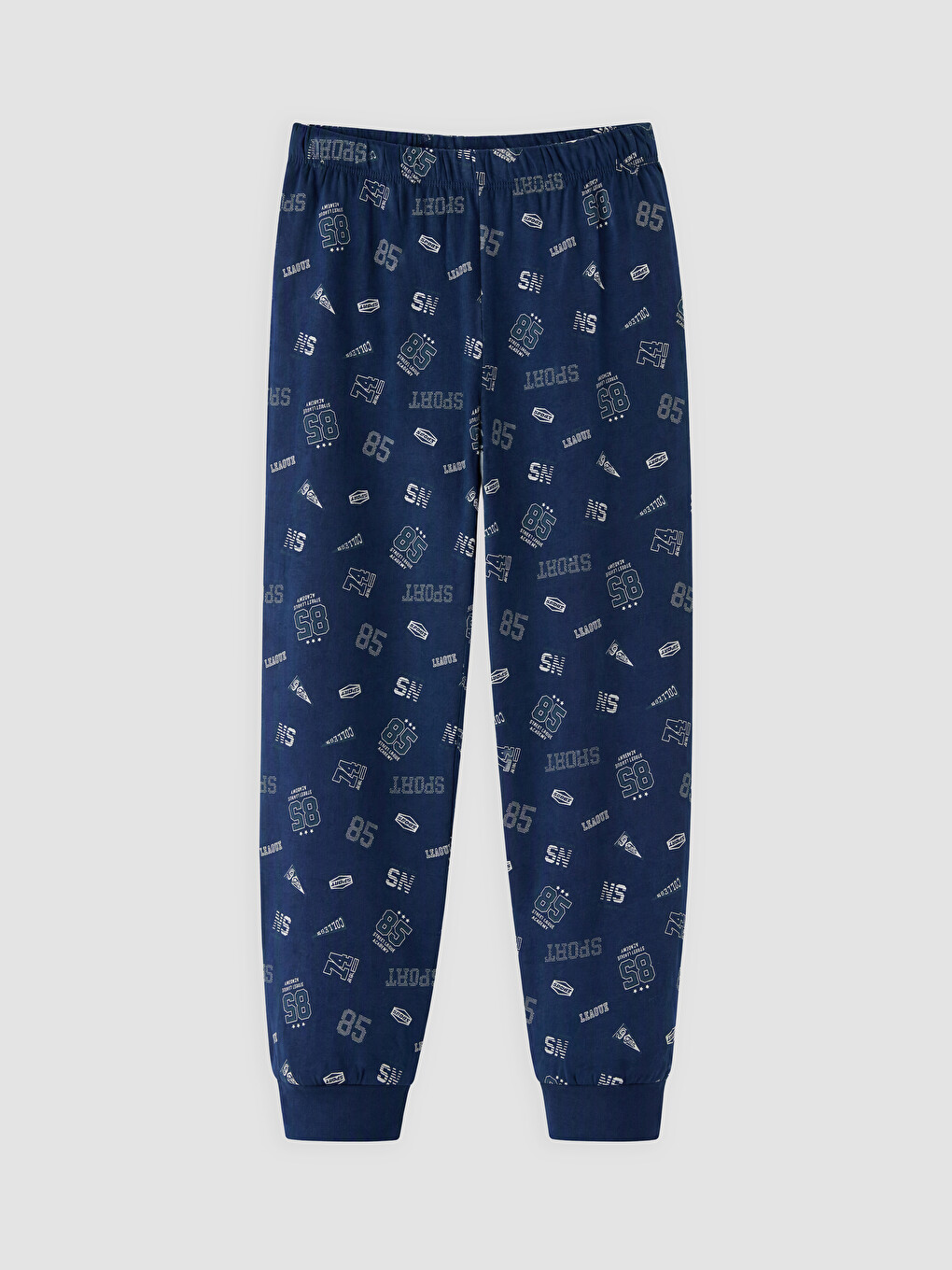 Petrol Bisiklet Yaka Erkek Çocuk Pijama Takım-2