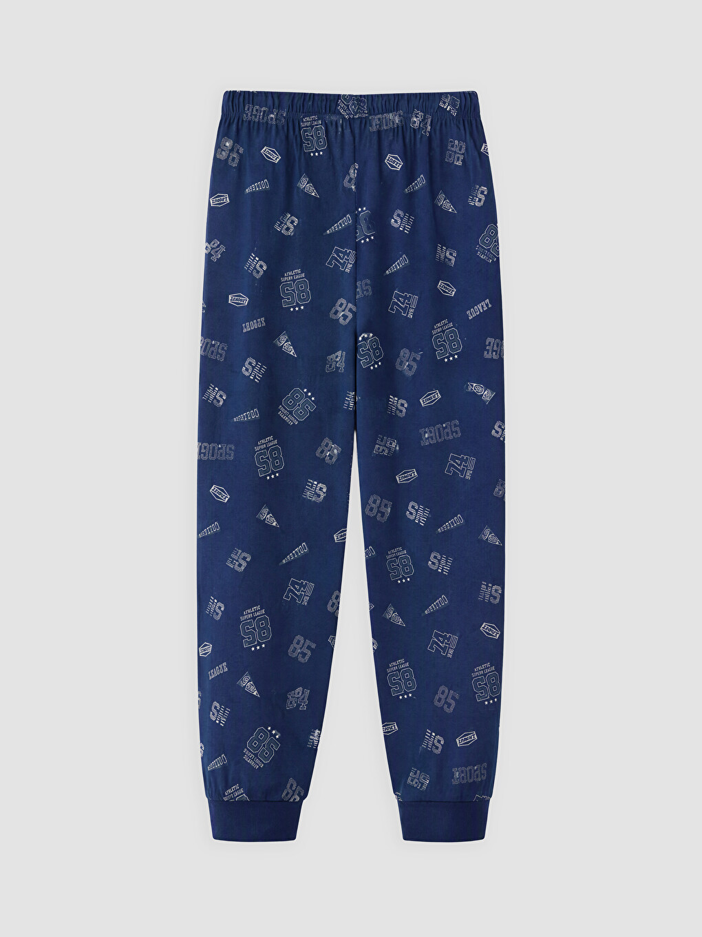 Petrol Bisiklet Yaka Erkek Çocuk Pijama Takım-4