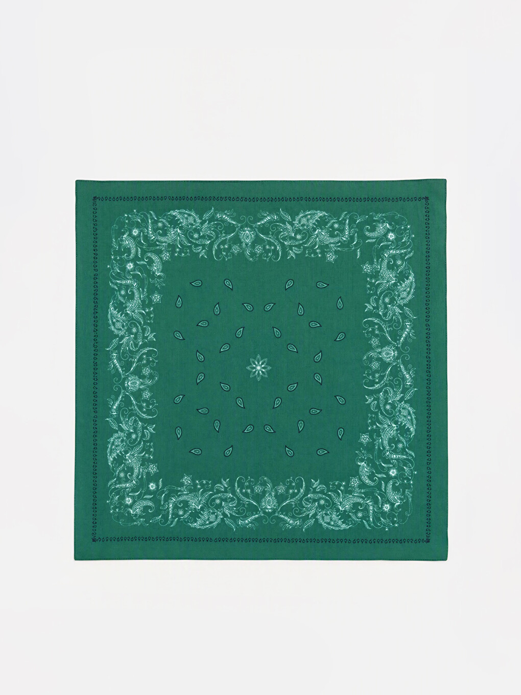 Yeşil Desenli Erkek Bandana-1