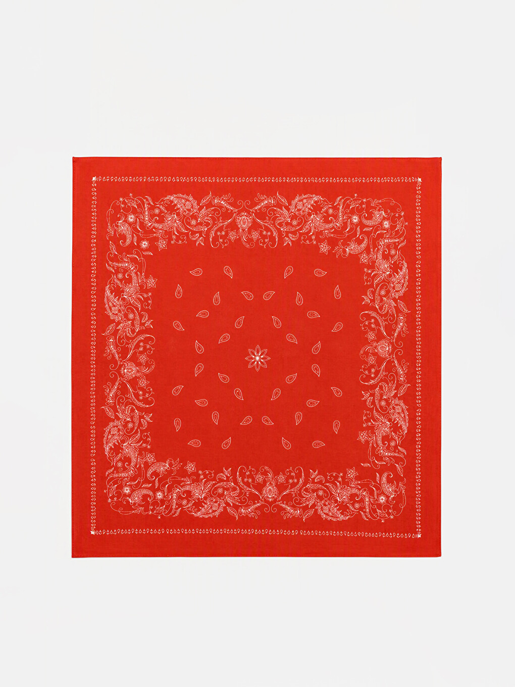 Kırmızı Desenli Erkek Bandana-1