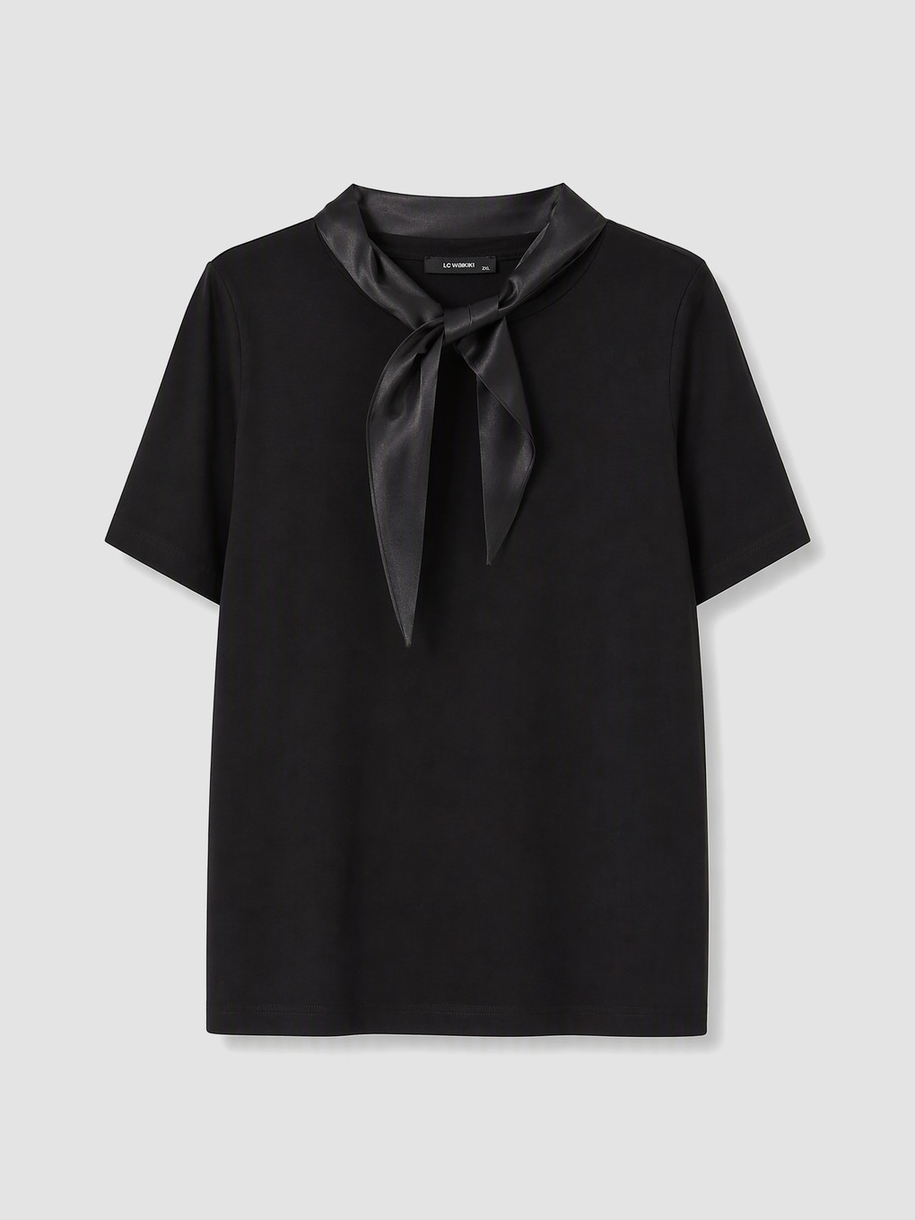 Bluză Plus Size Cu Guler Cu Panglică-2