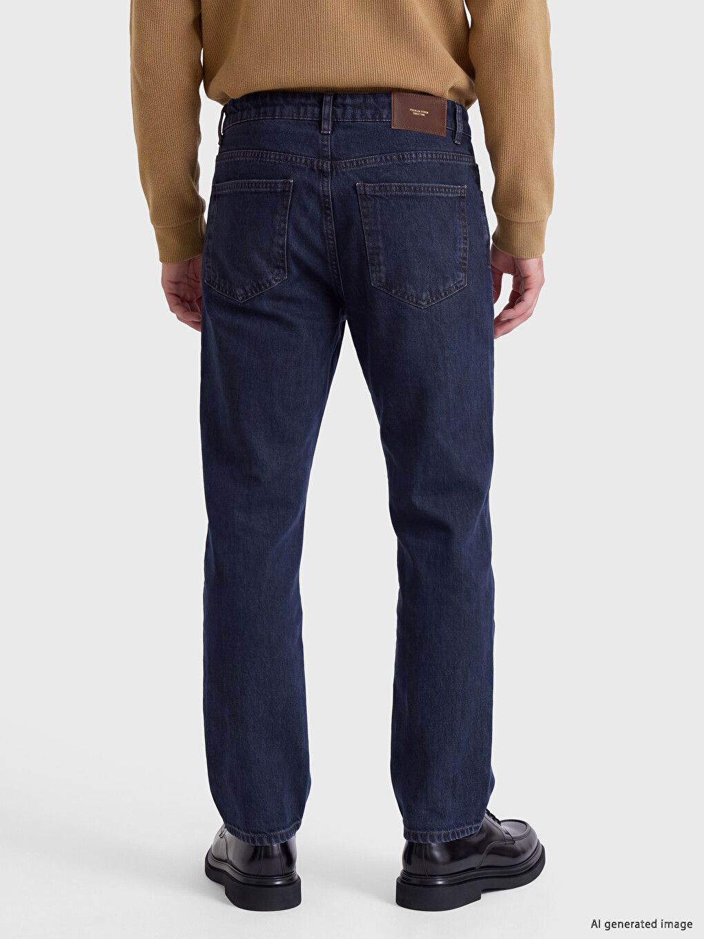 Siyah Relax Fit Gabardin Erkek Pantolon-3