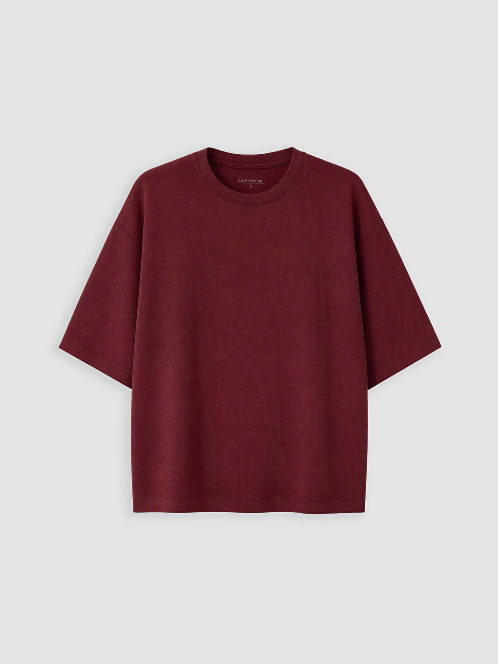 Bordo Oversize Kadın Tişört