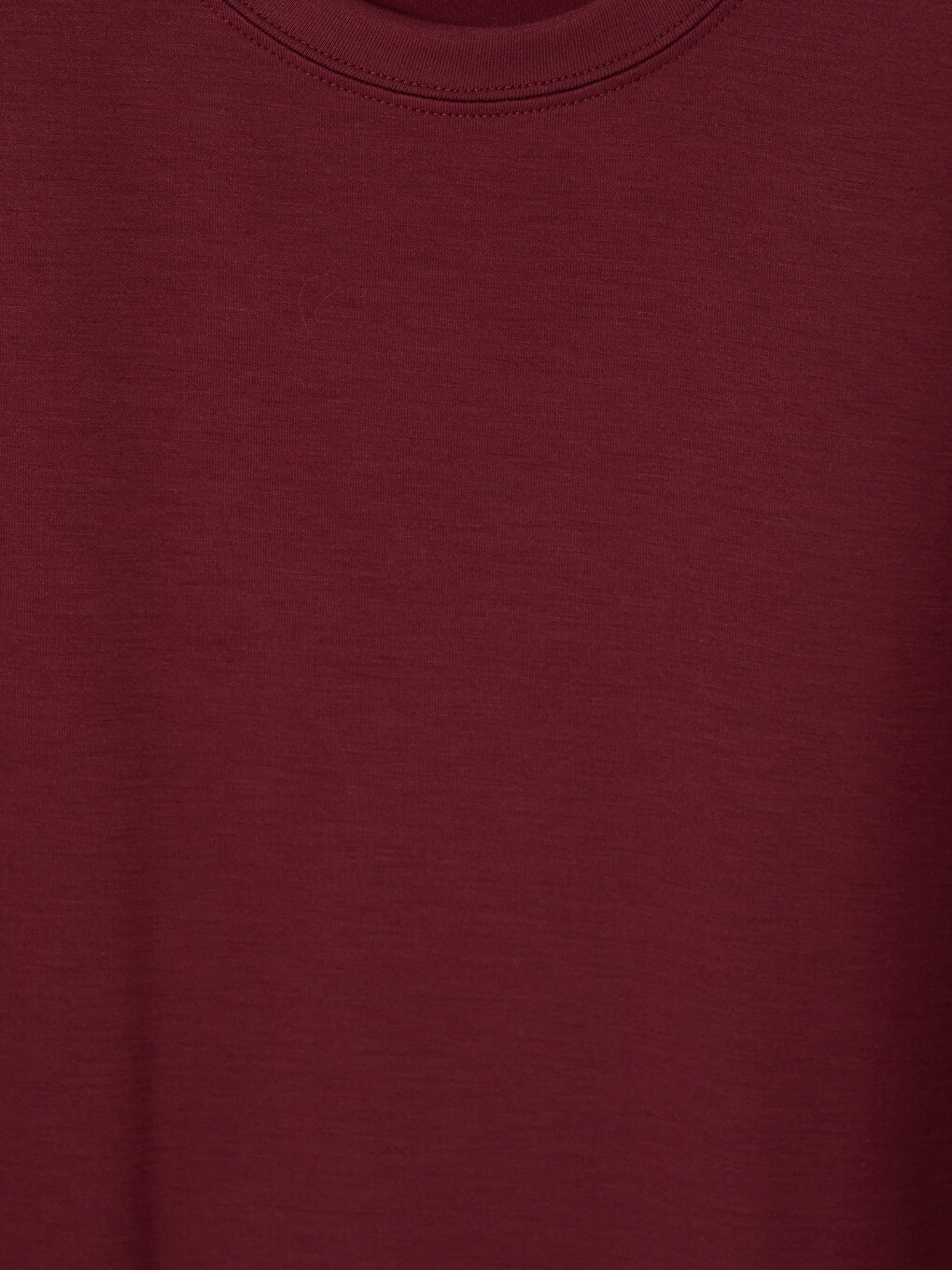 Bordo Oversize Kadın Tişört-1